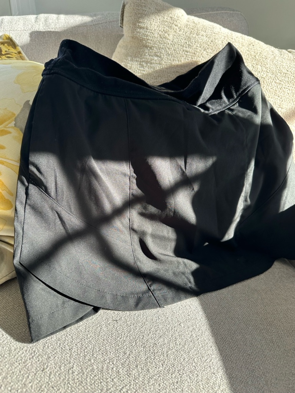 Black Athletic Skort with Built-In Shorts